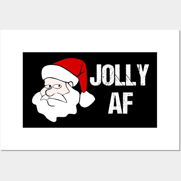 Funny Christmas Gifts Santa Joily AF Wall Art by finedesigns